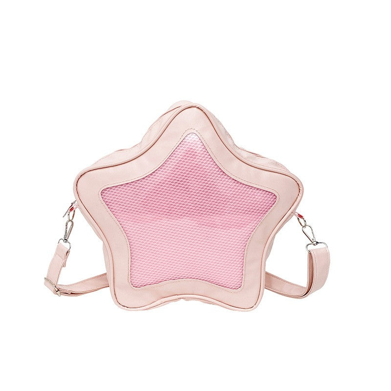 Japanese Style Minimalist Cute Aesthetic Shoulder Bag for Students Kawaii Crossbody Purse Street Fashion