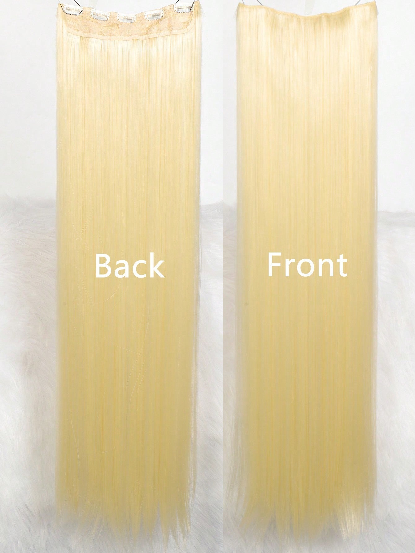 Aosiwig Sintético Super Longo Liso 100cm 5 Presilhas Extensão de Cabelo Natural Preto Loiro Aplique Postiço para Mulheres