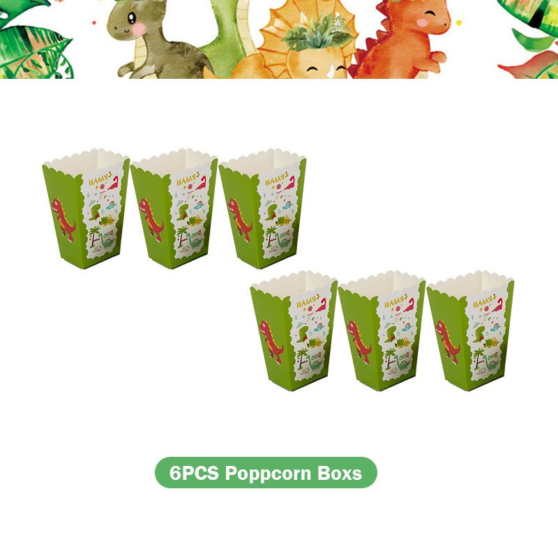 Happy Dinosaur Birthday Decoration Party Supplies Set Cup Plate Dinosaur Balloons Stickers Banner Gift Bags for Kids Boy Favors