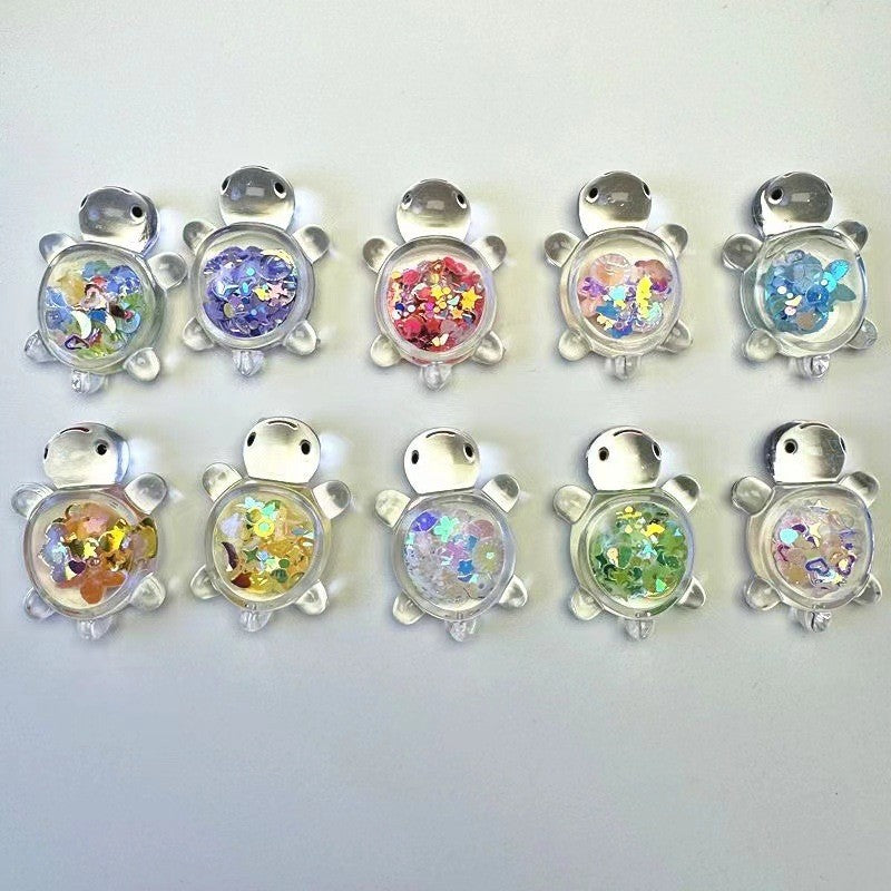 10-50pcs 2025Party Favors Mini Luminous Transparent Turtle Cute Cream Glue Accessories Student Party Desktop Decoration Toys