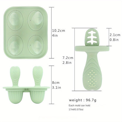 Baby Silicone Mold Set,Teething Teether,Perfect for Freezing Breast Milk, Formula & Smoothies - Essential Baby Feeding Accessory