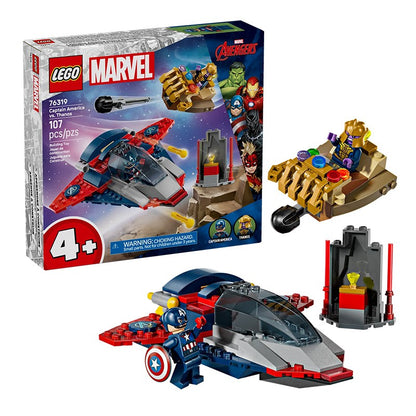 LEGO, Marvel, 76312, Batalha do veículo off-road do Hulk, Thanos, brinquedo de bloco de montar infantil, presente