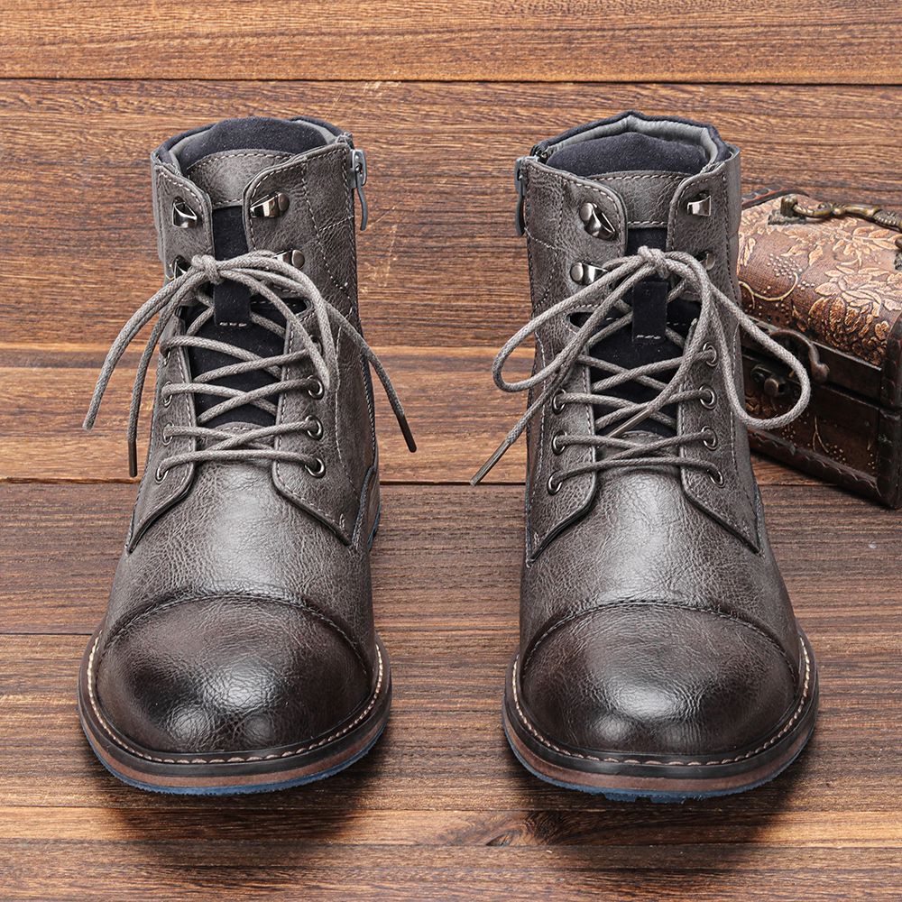 Botas Masculinas de Cano Curto Tamanho 39-45 Botas de Couro Masculinas Marca #AL605