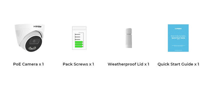 H.View 8Mp Poe Ip Camera Ai Face Detection 4K Cctv Security Camera Outdoor Dome Audio Video Surveillance Recorder xmeye app nvr