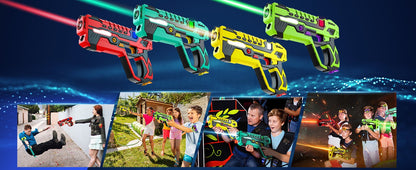 VATOS Laser Tag Guns Battle Game Electric Infrared Gun Set Toy Kids x4 Boy Girl Team Party Indoor Outdoor Game Christmas Gifts