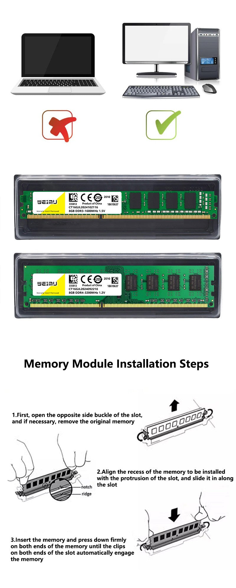 Memória Ram DDR3 4GB 8GB Desktop 1066 1333 1600 1866Mhz PC3 1.5V 8500 10600 12800 240Pinos Non-ECC DIMM Para Intel & AMD