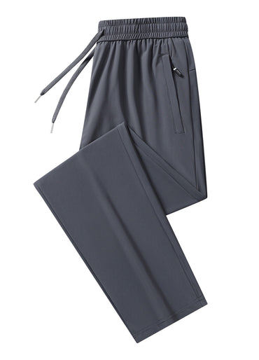 Summer Cool Pants Casual Male Trousers Ice Silk Men's Pants 2025 New Thin  Outdoor Elastic Breathable Straight Leg Sweatpants