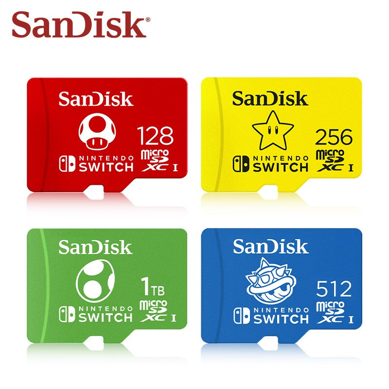 Cartão micro sd SanDisk original 128 GB 256 GB 512 GB 1 TB U3 microSDXC Cartão de Expansão de Memória para Nintendo Switch Até 100 MB/s