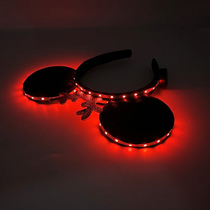 1/2pcs LED Glowing Neon Mouse Ears Headband Girls Festival Headbands Mickey Hairband Children Birthday Party Hair Accessories