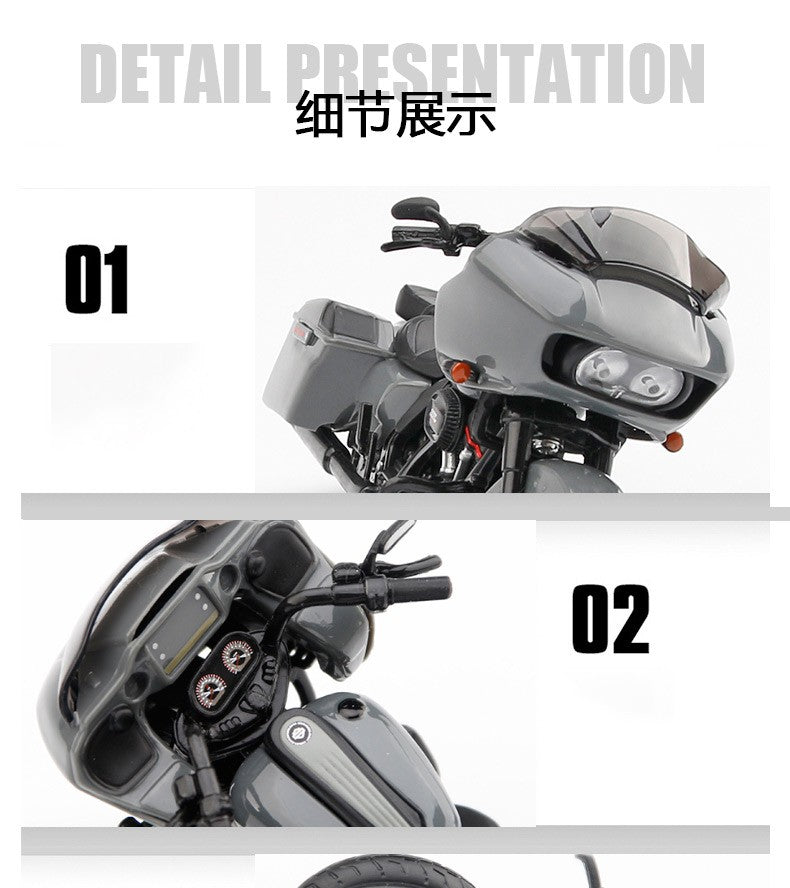 Maisto 1/18 Harley Davidson 2018 CVO Road Glide Modelo de Motocicleta Coleção de Veículos de Brinquedo Amortecedor Off Road Carro de Brinquedo