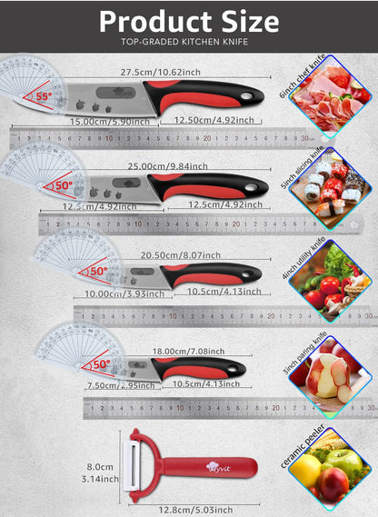 Faca de Cozinha Chef Inoxidável Faca de Cerâmica para Frutas Faca Utilitária Doméstica para Fatiar Legumes Lâminas Pretas Afiadas para Cozinhar