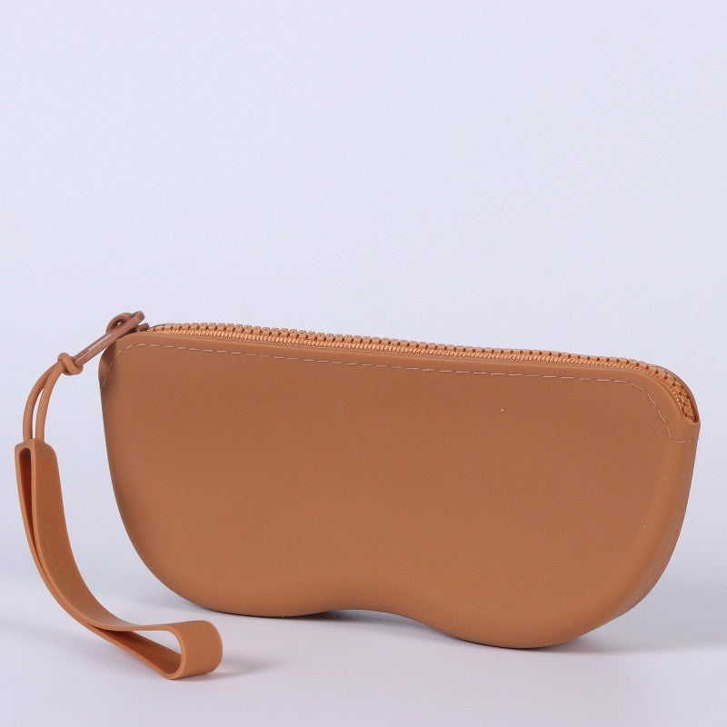 Soft Silicone Zipper Glasses Bag Storage Waterproof Bag Cosmetic Coin Bag for Women Girls Dustproof Glasses Box