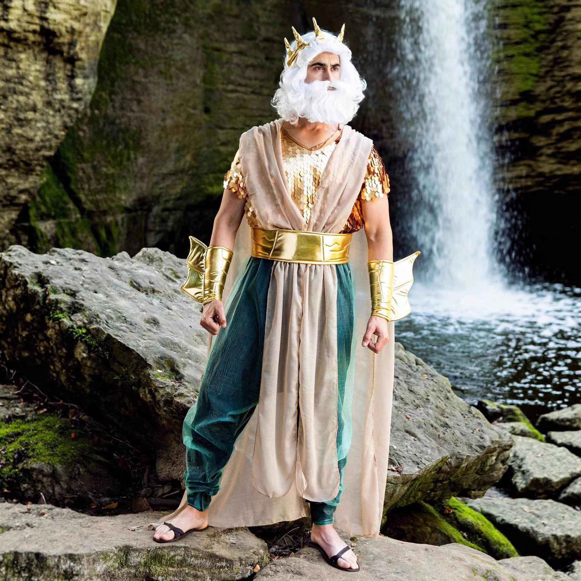 Sea King costume Halloween costume Pharaoh costume cosplay Justice League adult male and female performance costumes