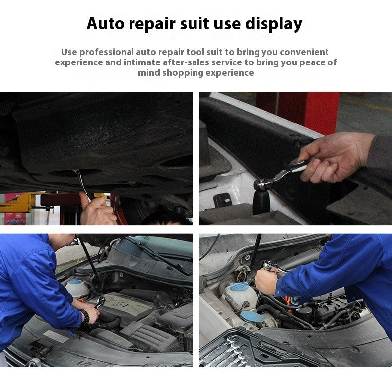 Grande Conjunto de Ferramentas para Reparo Automotivo Chave de Boca de Soquete de Manutenção Automotiva Conjunto de Combinação de Soquetes Multifuncional