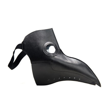 Adults Halloween Leather Plague Doctor Mask Adjustable Strap Gothic Punk Lens Glasses for Steampunk Cosplay Bird Beak Mask