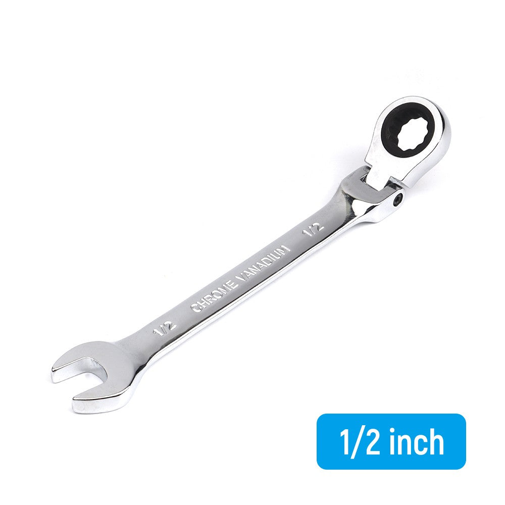 Jogo de chaves de catraca de tamanho imperial de 1/4 a 15/16 polegadas, de 1 peça, com cabeça flexível universal, ferramentas manuais para reparo de carros