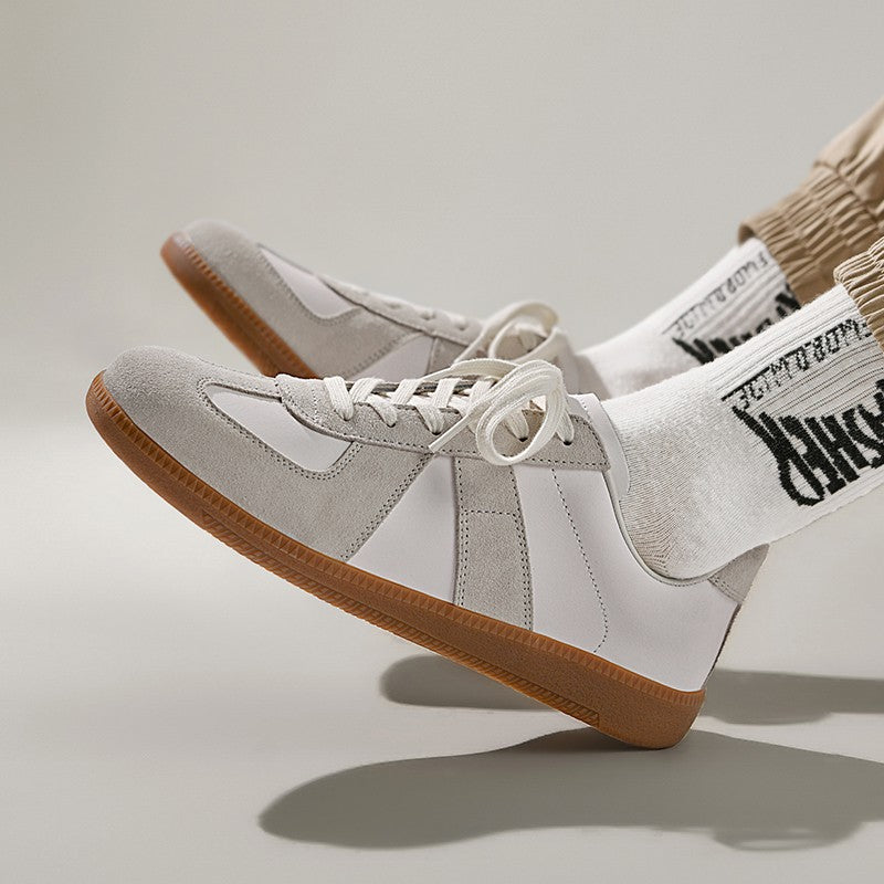 Leisure Walk Tenis Masculino Trainers Fashion Leather Men's Casual Shoes Lace Up  Simple Vulcanize Shoes Outdoor Male Sneakers