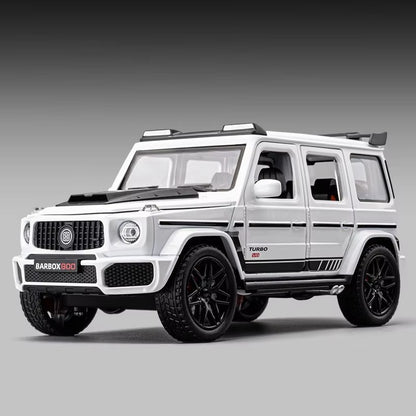 Miniatura de Carro de Brinquedo SL63 G800 na Escala 1:22, Veículos de Liga Fundida, Direção nas Rodas Dianteiras, Som, Luz, Fricção, Modelos para Presente Adulto