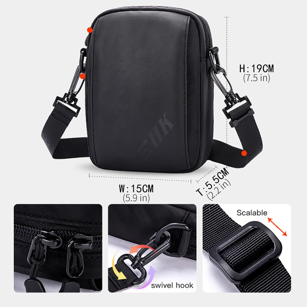 Heroic Knight Casual Men's Shoulder Bag 6.5" Phone Woman's Crossbody Bag Waterproof Men Chest Bag Outdoors Unisex Travel Pack