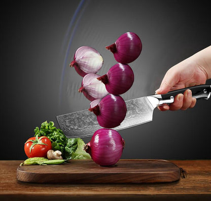 Japanese Damascus Steel Kitchen Chef Knife 1-9 PCS Set Ultra-sharp Cleaver Paring Bread Boning Knife Ergonomic G10 Handle