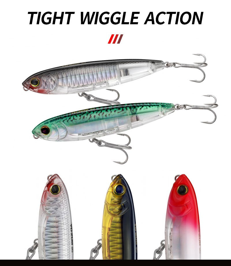 17g Surface Pencil Fishing Lures Walk the Dog Floating Wobbler Laser Artificial Bait for Trout Bass Seawater Swimbait Supplies