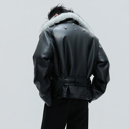 LUZHEN Winter Fashion High Quality Reversible Design Fur Liner Warm Leather Parka Men Original 2025 New Niche Padded Coat JY4797