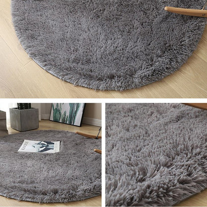 Fluffy Wool Rug Living Room Carpets Faux Fur Round Mat Kids Room Long Plush Rugs Home Bedroom Decor Shaggy Carpet