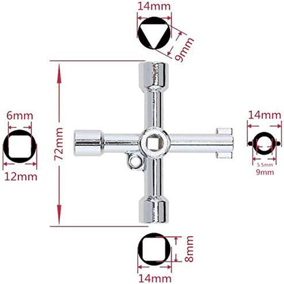 Chave Triângulo Multiuso para Água Chave Inglesa de Encanamento Quadrada Triângulo de Trem Armário Elétrico Armário de Elevador