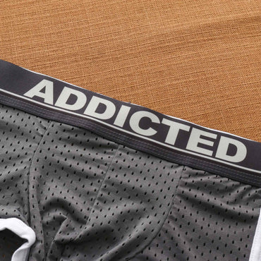 Men's panties, low rise breathable ice silk mesh comfortable tide boxers