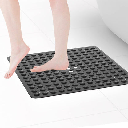 Tapete de chuveiro 53x53cm ventosa PVC antiderrapante tapete de banho quadrado para chão de chuveiro tapete de segurança antiderrapante para banheira carpete de banheiro