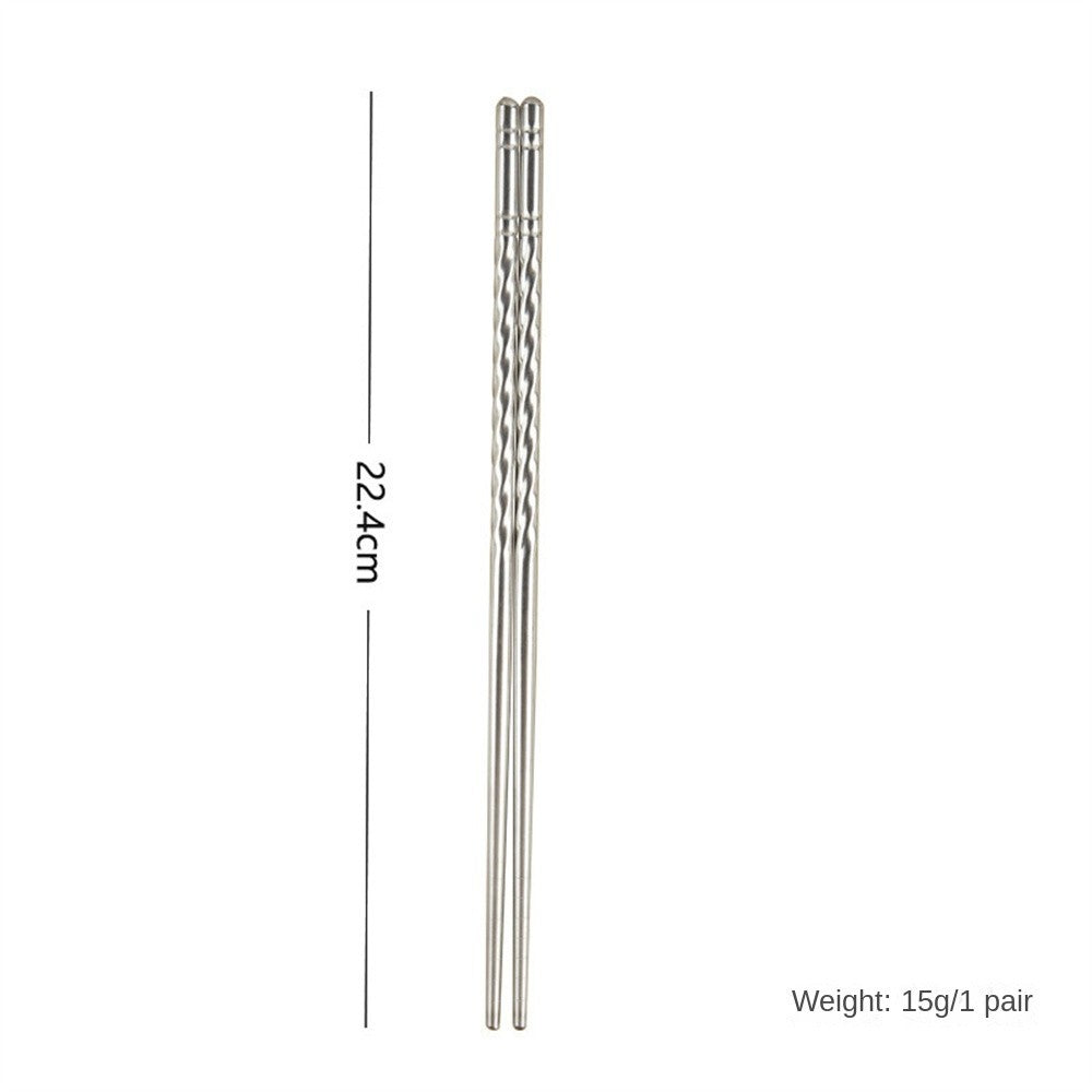 Conjunto de Hashis de Aço Inoxidável para Casa Hashis Reutilizáveis para Adultos Hashis Antiderrapantes Utensílios de Cozinha