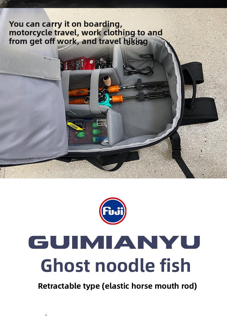 Vara Fuji Fuji tipo Ghost Face para pesca de micro-objetos, vibração, boca de cavalo, UL, ajuste rápido, vara retrátil para riacho