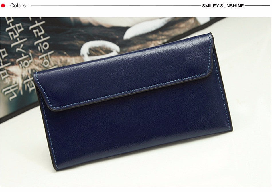 Women Leather Slim Clutch Bag Long Wallet Female Handbag Luxury Genuine Leather Wallets Coin Purses Ladies Card Holder Bolsos