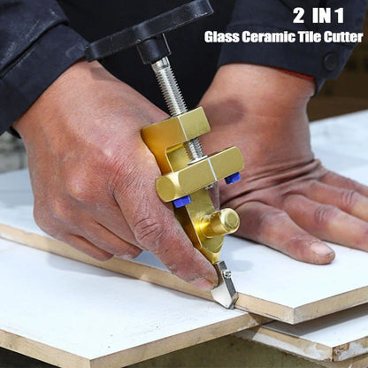 Conjunto de Cortador de Vidro e Cerâmica 2 em 1 com Roda de Faca Máquina de Corte de Rolo de Diamante Abertura de Azulejos Ferramentas Manuais de Construção