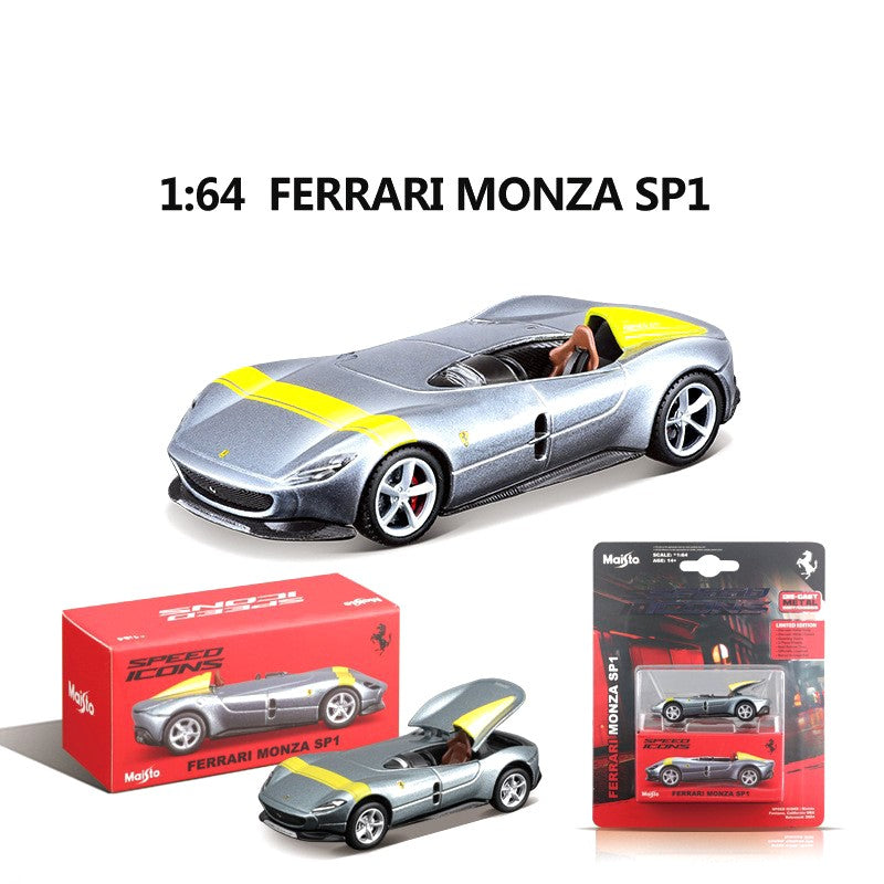 Bburago 1:64 SP1 Ferrari 812 SF90 Competizione Amarelo Liga Miniatura Ferrari Daytona SP3 Esportivo Modelo Fundido Brinquedos Personalizados