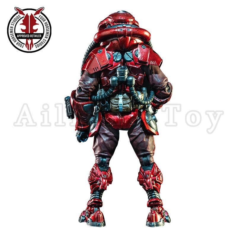 Four Horsemen Studio 1/12 6inch Boneco de Ação Cosmic Legions Outpost Zaxxius T.U.5.C.C. Piloto Red Jets Modelo de Anime