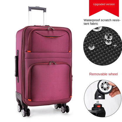30" Large Capacity Black Luggage Waterproof Durable Trolley Case Oxford Cloth Detachable Spinner Wheel 20" Password Suitcase