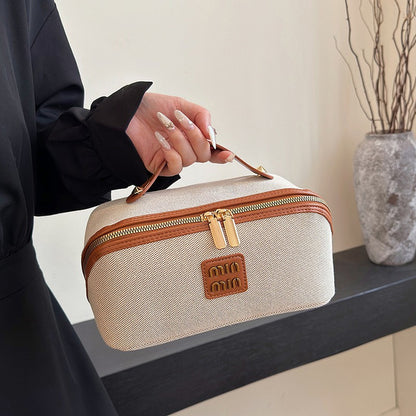 Women's Cosmetic Bag Portable Denim Storage Bag Large Luxury Makeup Bag Travel organizer Toiletry Wash Bag