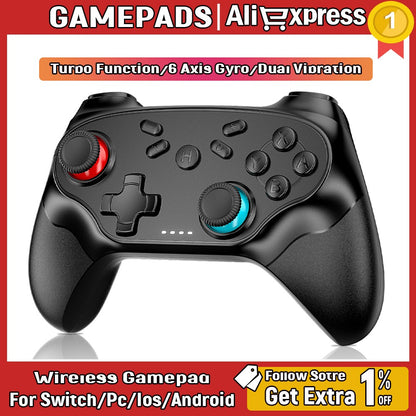 Gamepads For Nintendo Switch/Pc/Ios/Android Wireless Controller Turbo Vibration Game Control Console Remote Accessories