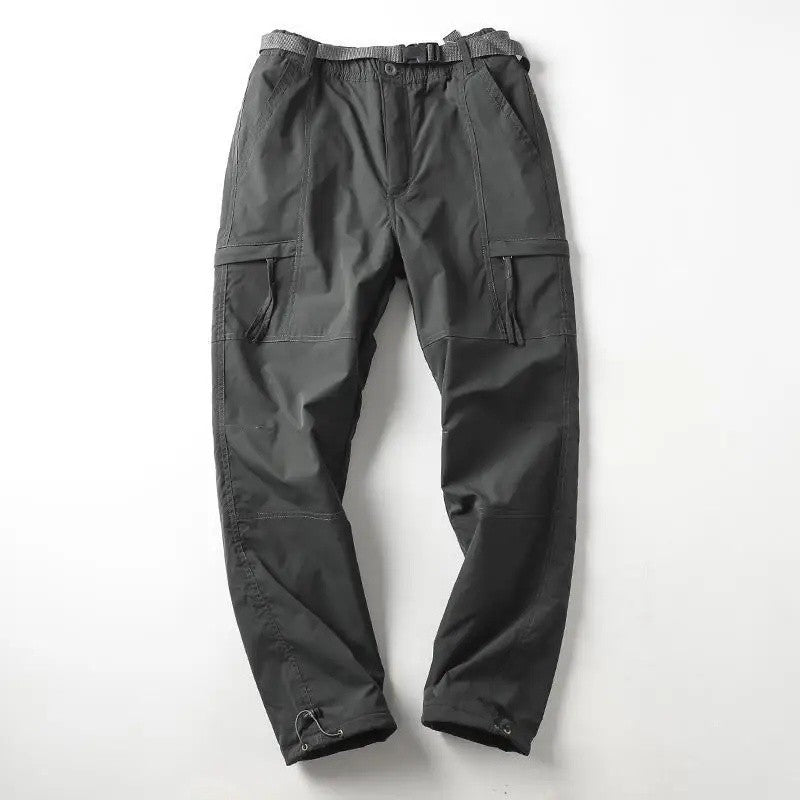 Calças Masculinas de Caminhada ao Ar Livre em Fleece Engrossado Corta-Vento Impermeável Soft Shell Reta Calças de Trabalho Resistentes ao Frio e Quentes