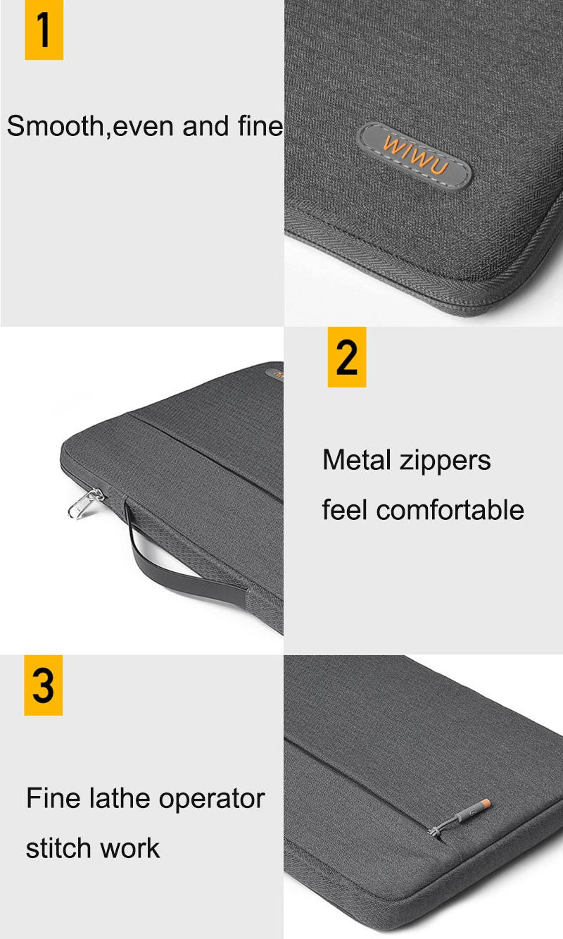 WIWU Waterproof Laptop Sleeve for MacBook Pro 14 2023 A2779 Laptop Bag Case for MacBook Air 13 Fashion Notebook Bag 14 15.6 inch