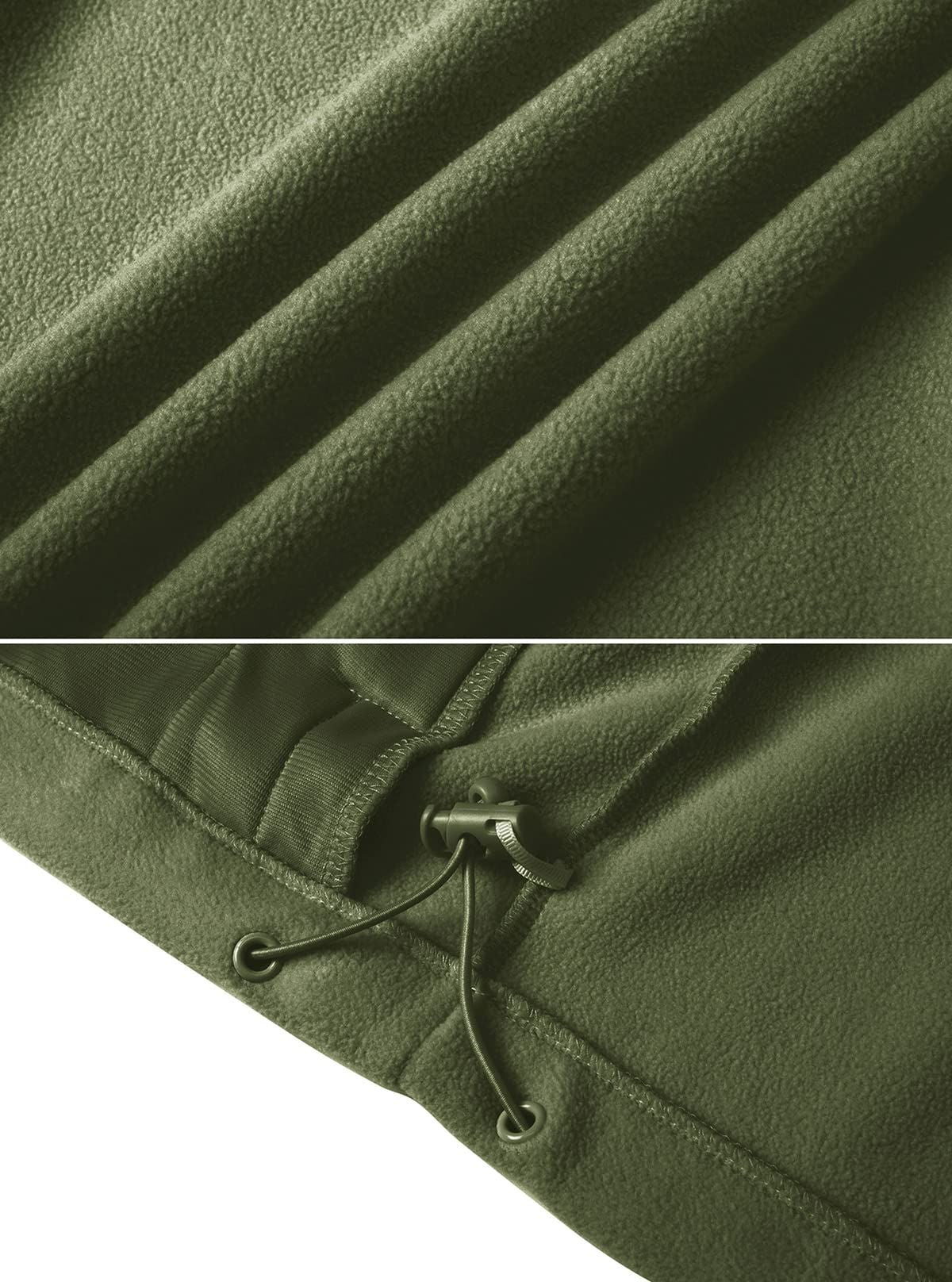 TACVASEN Winter Windproof Fleece Jackets Full Zip Mens Winter Jacket Multi-Pockets Work Coats Hiking Windbreaker Climbing Parka