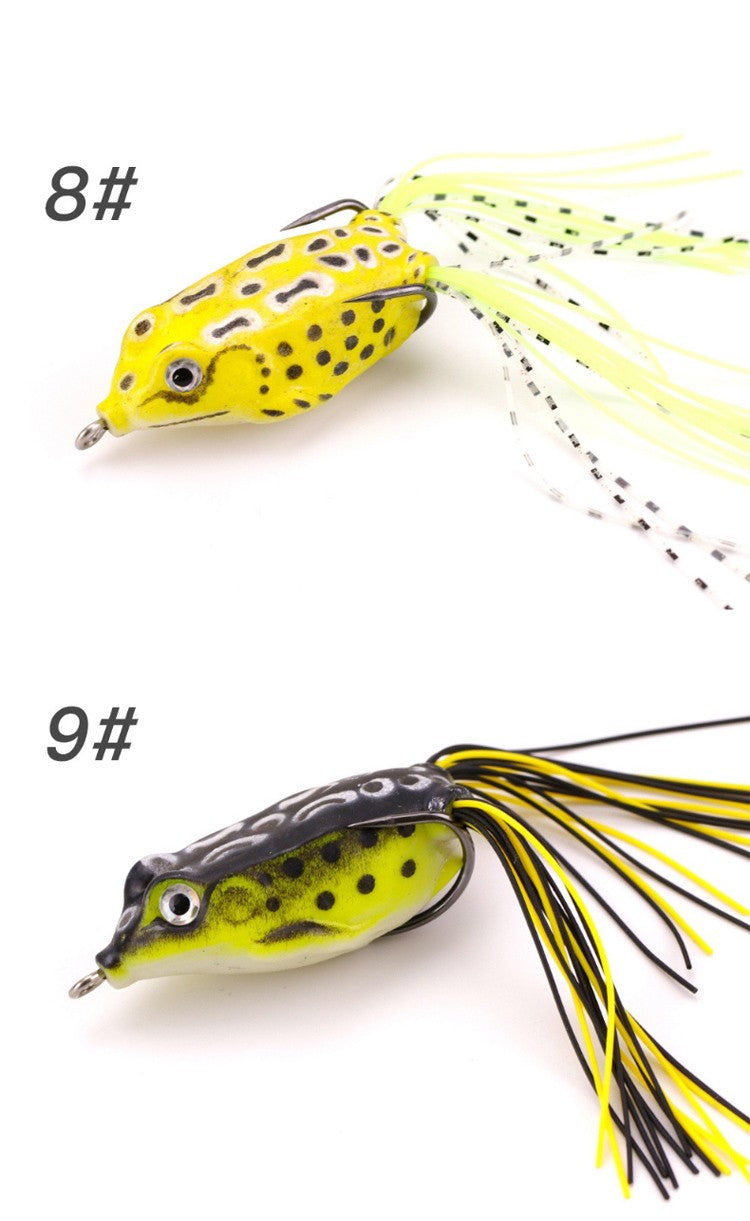 WEIHE 5pcs/15pcs iscas de pesca de sapo combo kit de iscas de pesca macias caixa de equipamento kits de pesca sapos de PVC unidade