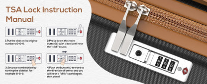 Melalenia Luggage Sets 7 Piece Hard Shell Carry on Suitcase with Spinner Wheels and TSA Lock, Lightweight Travel Duffel Bag