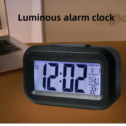 Alarm Clock Digital Clock LED Electronic With Backlight Snooze Calendar For Home Office Desktop Table Screen Display Watch