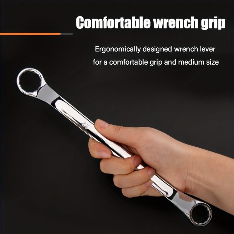 1pc Chrome Vanadium Steel Dual Head Dual-purpose Plum Wrench Auto Repair Wrench Tool Eye Wrench Repair Hardware Tool Plum Wrench