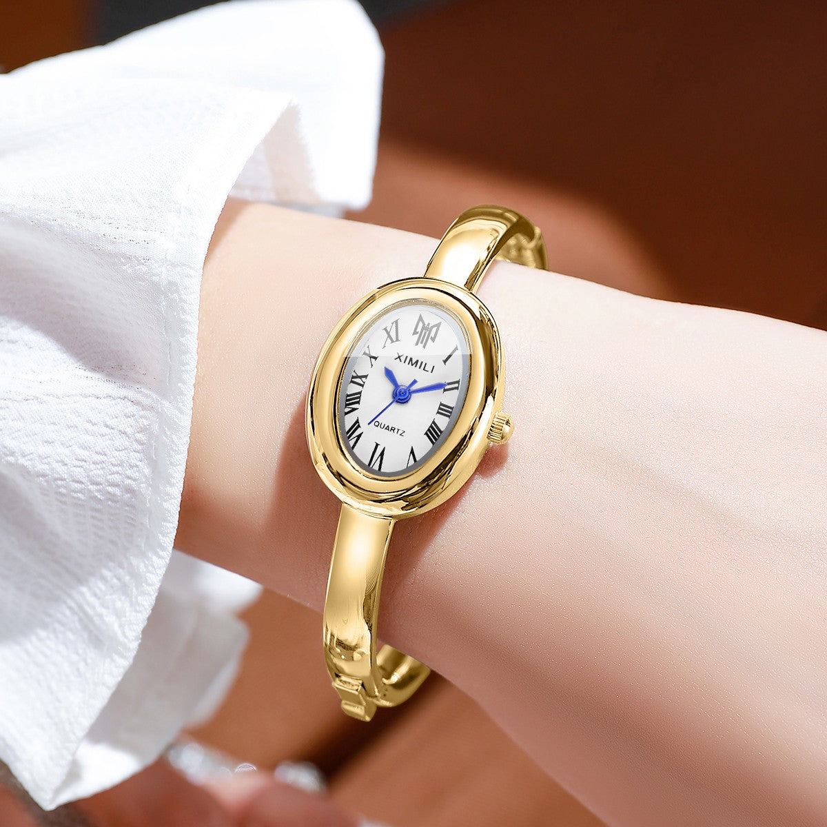 Elegant Oval Dial Women Bracelet Watch Fashion Ladies Quartz Wristwatch Reloj Mujer Girls Clock Gift
