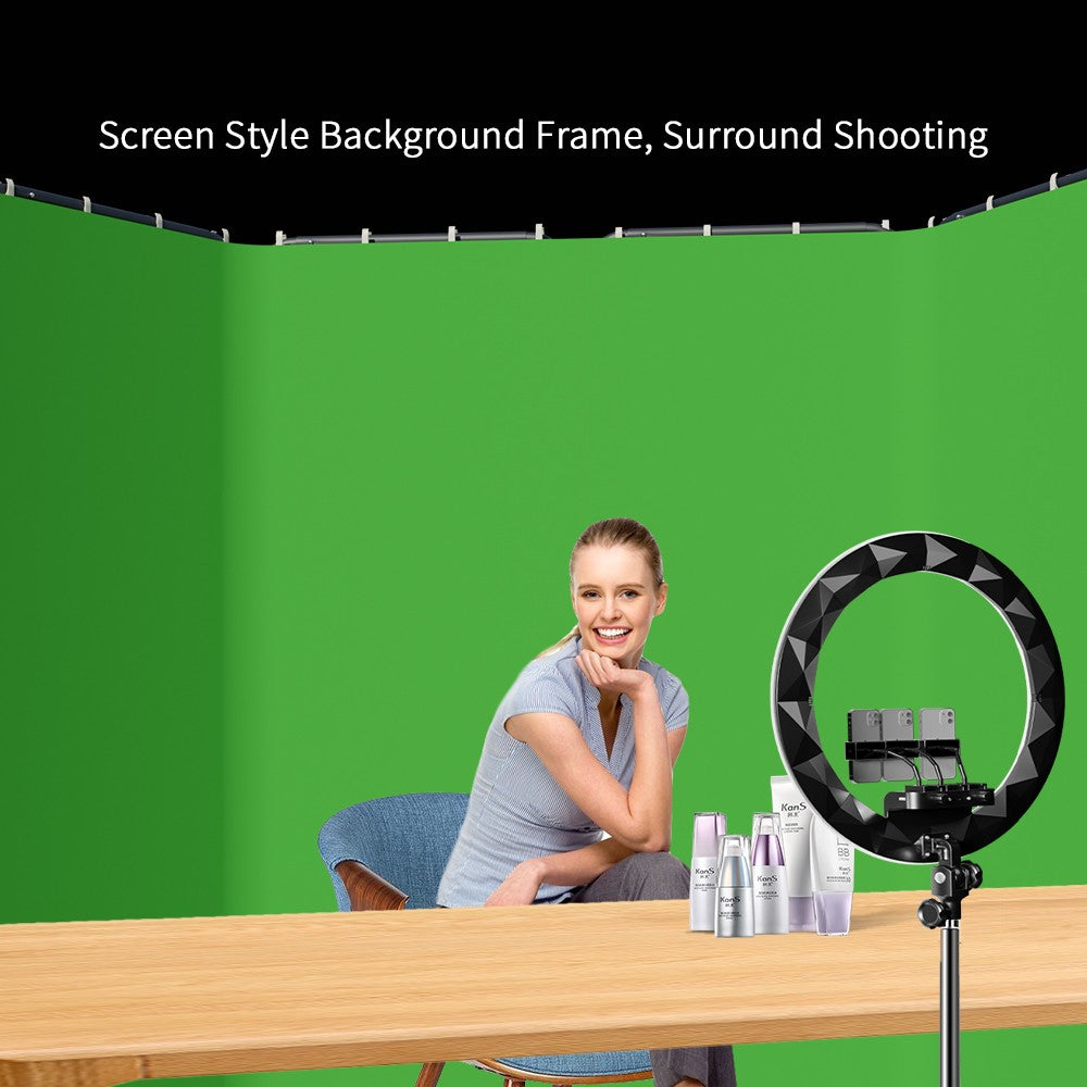 SH 2.4x4M Background Stand Frame With Photography Green Screen Backdrops  Photography Background Support Studio Light Tripod