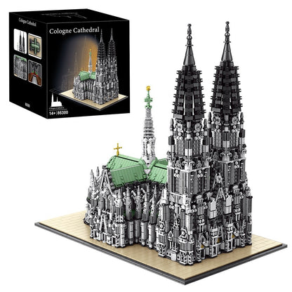 Barweer 8614PCS Cologne Cathedral Building Blocks Set Gothic Church Architecture Modular Construction Model Bricks Assembly Toys for Adults Christmas Gift Home Decoration