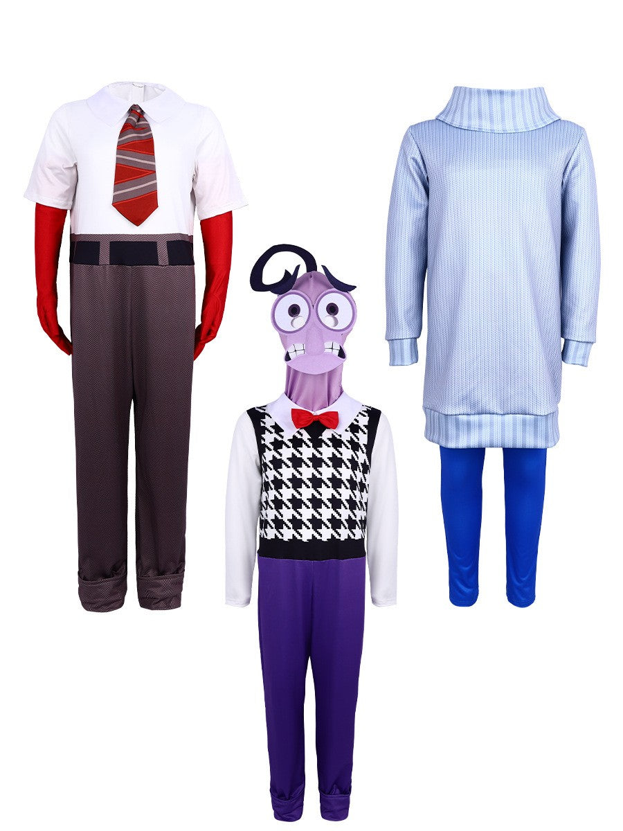 Inside Out Cosplay Costume Inside Out 2 Cartoon Anger Fear Sadness Anxiety Kids Boy Girls Halloween Carnival Party Dress Up